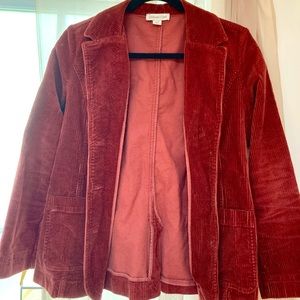 Burnt orange Coldwater Creek corduroy blazer